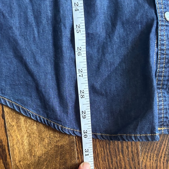 Men's Denim Shirt - Dark Blue - Picture 8 of 9